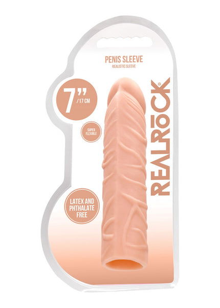REALROCK 7'' Penis Extender - Flesh 17.8 cm Penis Extension Sleeve