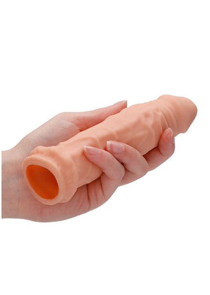 REALROCK 6'' Realistic Penis Sleeve - Flesh 15.2 cm Penis Extension Sleeve