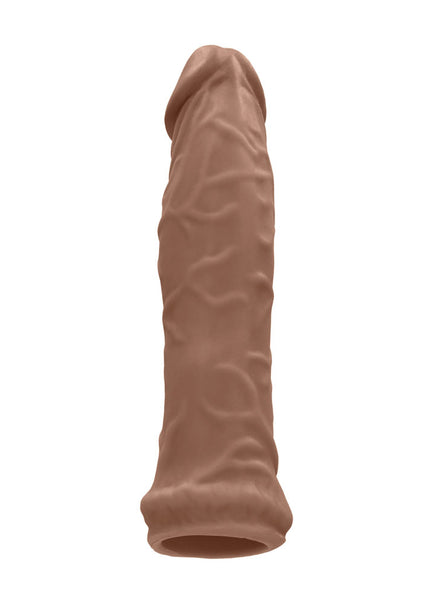 REALROCK 6'' Realistic Penis Sleeve - Tan - Tan 15.2 cm Penis Extension Sleeve