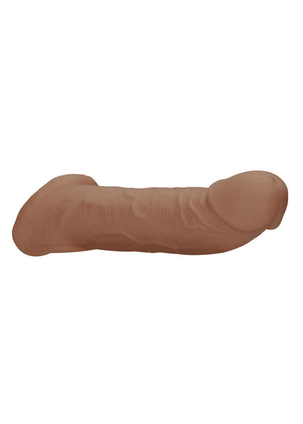 REALROCK 9'' Realistic Penis Extender with Rings - Tan - Tan 22.9 cm Penis Extension Sleeve