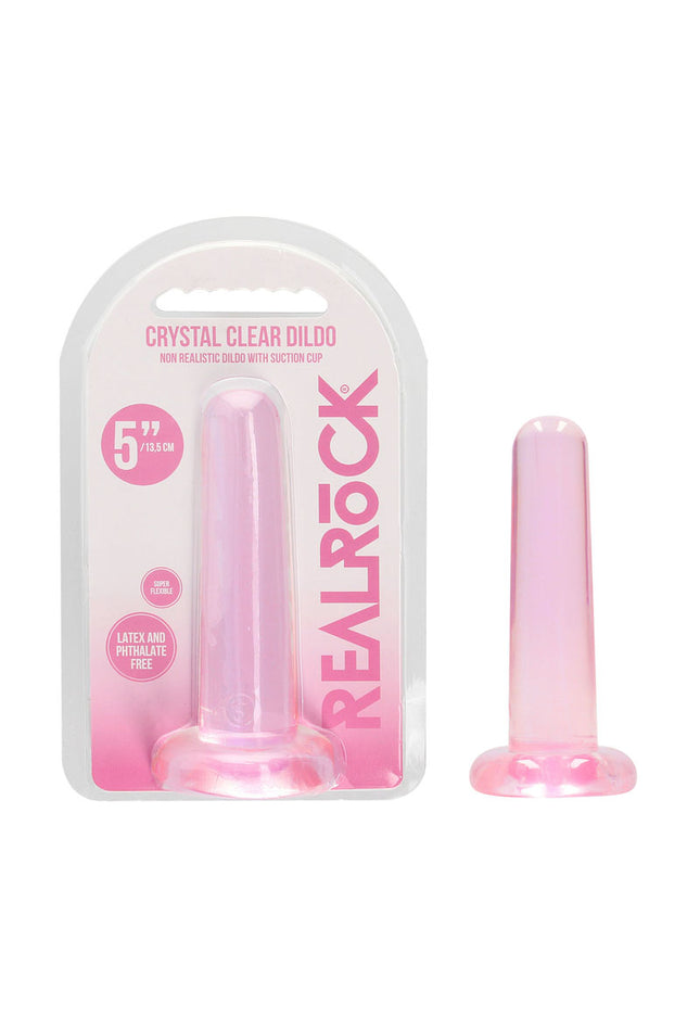 REALROCK Non Realistic Dildo With Suction Cup - 13.5 cm - Pink 13.5 cm Dong