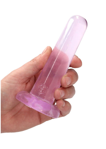 REALROCK Non Realistic Dildo With Suction Cup - 13.5 cm - Pink 13.5 cm Dong