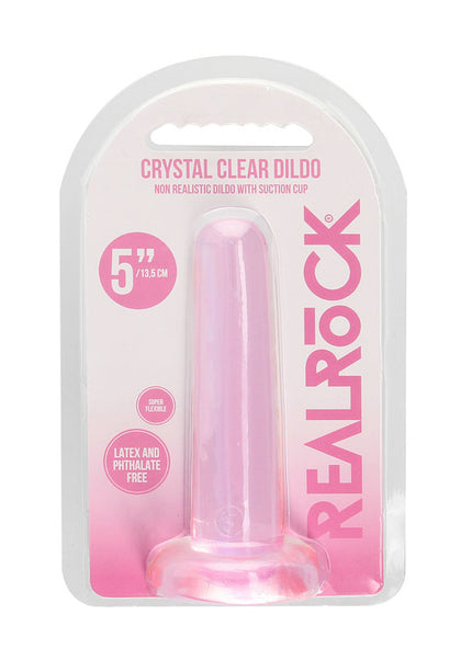 REALROCK Non Realistic Dildo With Suction Cup - 13.5 cm - Pink 13.5 cm Dong