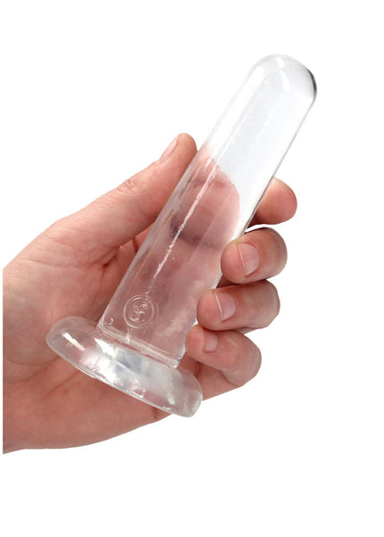 REALROCK Non Realistic Dildo With Suction Cup - 13.5 cm - Clear 13.5 cm Dong