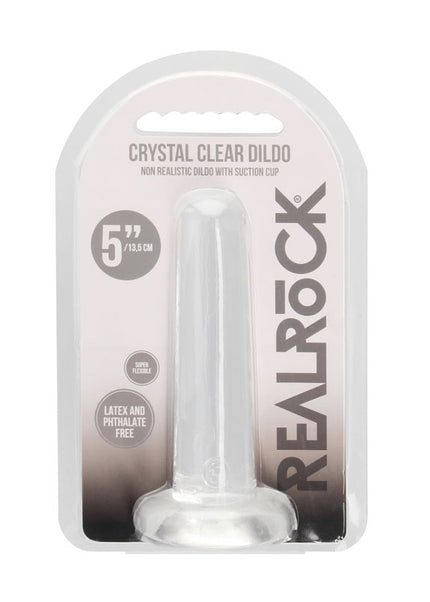 REALROCK Non Realistic Dildo With Suction Cup - 13.5 cm - Clear 13.5 cm Dong