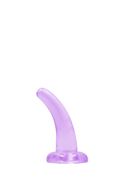REALROCK Non Realistic Dildo With Suction Cup - 11.5 cm - Purple 11.5 cm Curved Pegging Dong