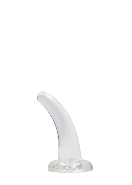 REALROCK Non Realistic Dildo With Suction Cup - 11.5 cm - Clear 11.5 cm Curved Pegging Dong