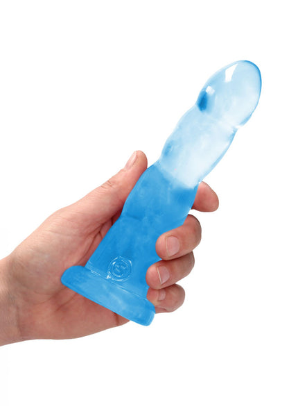 REALROCK Dildo With Suction - 17 cm - Blue - Blue 17 cm Dildo