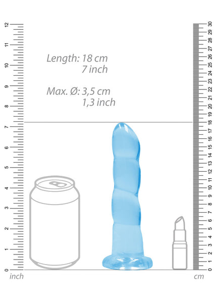 REALROCK Dildo With Suction - 17 cm - Blue - Blue 17 cm Dildo