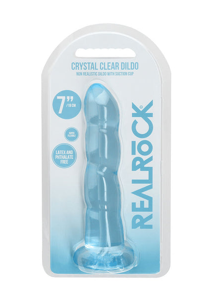 REALROCK Dildo With Suction - 17 cm - Blue - Blue 17 cm Dildo
