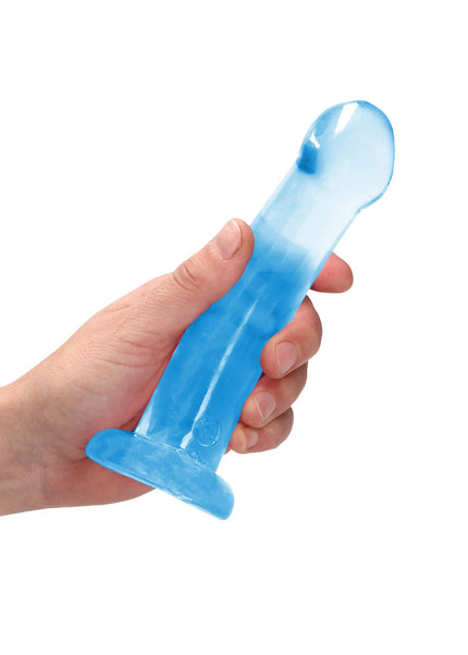 REALROCK Non Realistic Dildo With Suction Cup - 17 cm - Blue - Blue 17 cm Dong