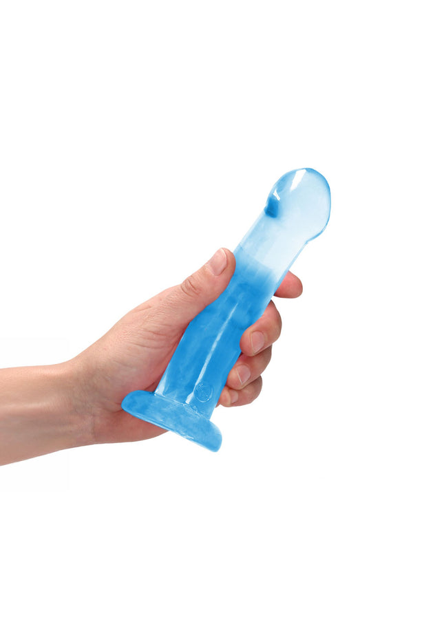 REALROCK Non Realistic Dildo With Suction Cup - 17 cm - Blue - Blue 17 cm Dong
