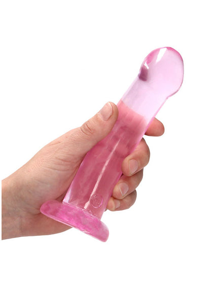 REALROCK Non Realistic Dildo With Suction Cup - 17 cm - Pink 17 cm Dong