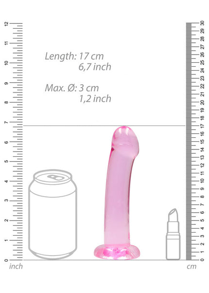 REALROCK Non Realistic Dildo With Suction Cup - 17 cm - Pink 17 cm Dong