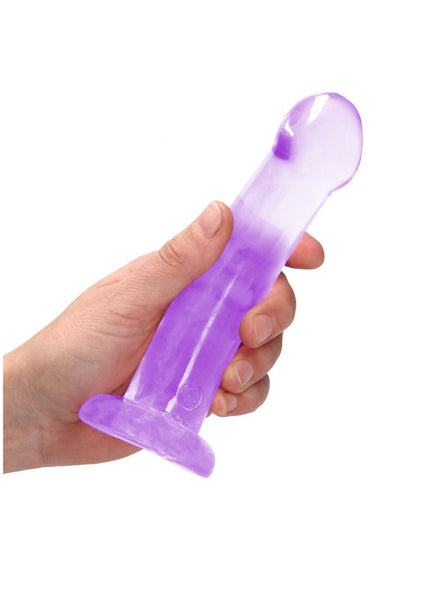 REALROCK Non Realistic Dildo With Suction Cup - 17 cm - Purple 17 cm Dong