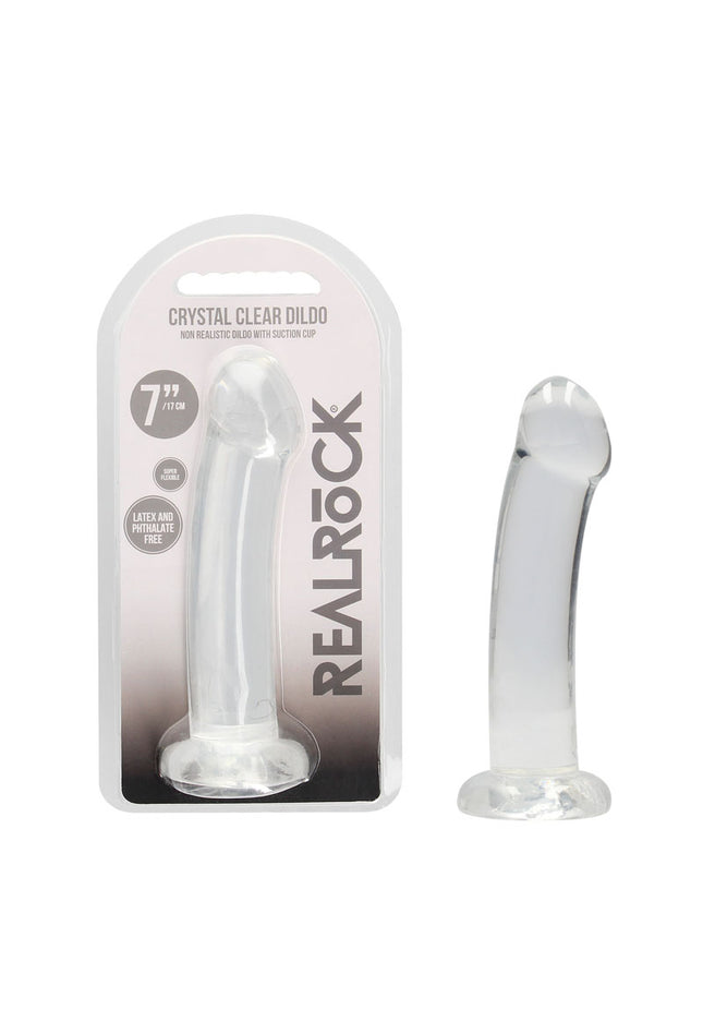 REALROCK Non Realistic Dildo With Suction Cup - 17 cm - Clear 17 cm Dong