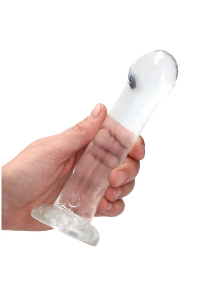 REALROCK Non Realistic Dildo With Suction Cup - 17 cm - Clear 17 cm Dong