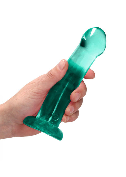 REALROCK Non Realistic Dildo With Suction Cup - 17 cm - Turquoise - Turquoise 17 cm Dong