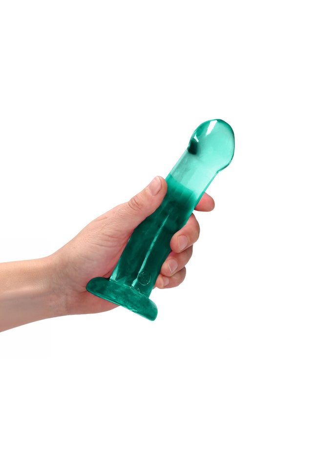 REALROCK Non Realistic Dildo With Suction Cup - 17 cm - Turquoise - Turquoise 17 cm Dong