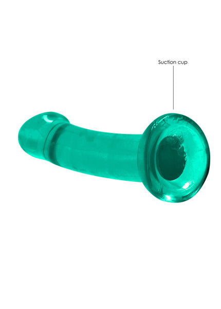 REALROCK Non Realistic Dildo With Suction Cup - 17 cm - Turquoise - Turquoise 17 cm Dong