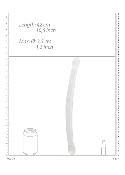 REALROCK Non Realistic Double Dong 17'' - Clear 43 cm Double Dong