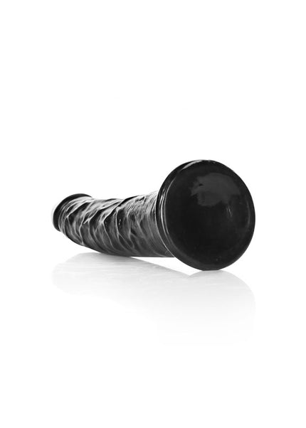 REALROCK Realistic Slim Dildo without Balls - 15.5 cm - Black 15.5 cm (6'') Dong