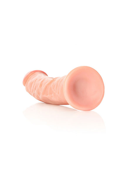 REALROCK Realistic Regular Curved Dildo with Suction Cup - 23 cm - Flesh 23 cm (9'') Dong
