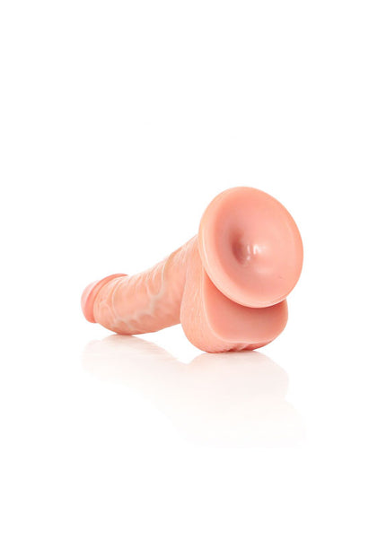 REALROCK Realistic Regular Curved Dong with Balls - 15.5 cm - Flesh 15.5 cm (6'') Dong