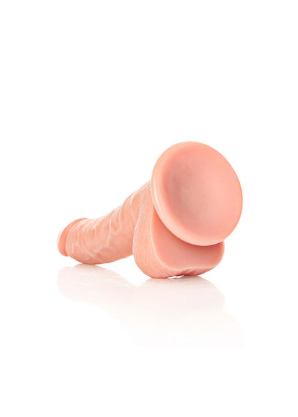 REALROCK Realistic Regular Curved Dong with Balls - 18 cm - Flesh 18 cm (7'') Dong