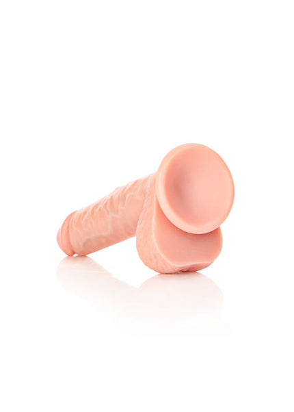 REALROCK Straight Realistic Dildo with Balls - 18 cm - Flesh 18 cm (7'') Dong