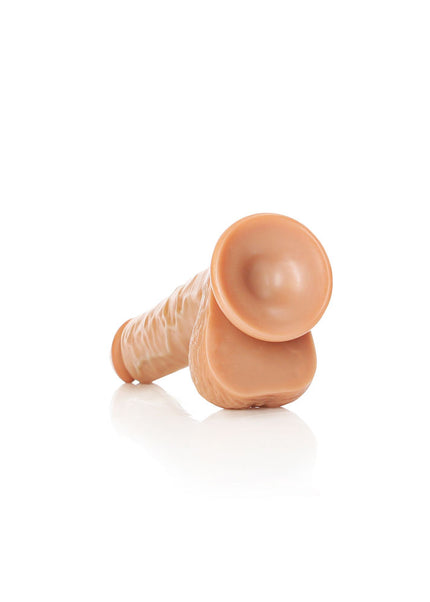REALROCK Straight Realistic Dildo with Balls - 18 cm - Tan 18 cm (7'') Dong