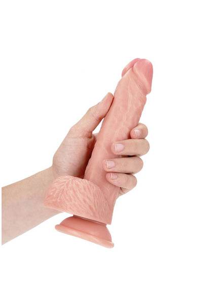 REALROCK Straight Realistic Dildo with Balls - 20.5 cm - Flesh 20.5 cm (8'') Dong