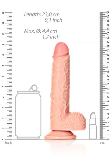 REALROCK Straight Realistic Dildo with Balls - 20.5 cm - Flesh 20.5 cm (8'') Dong