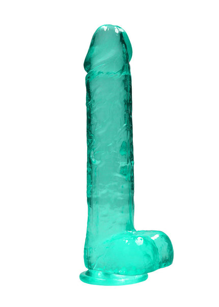 REALROCK Realistic Dildo With Balls 10'' - Turquoise 25 cm Dong