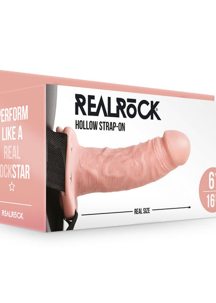 REALROCK Hollow Strapon - 15.5 cm Flesh - Flesh 15.5 cm Hollow Strap-On