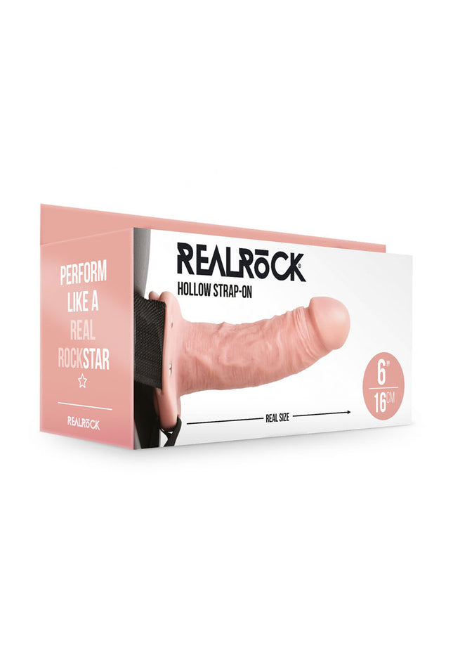 REALROCK Hollow Strapon - 15.5 cm Flesh - Flesh 15.5 cm Hollow Strap-On