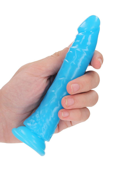 REALROCK 15.5 cm Slim Glow in the Dark Neon - Blue - Glow in Dark Blue 15.5 cm (6'') Dong