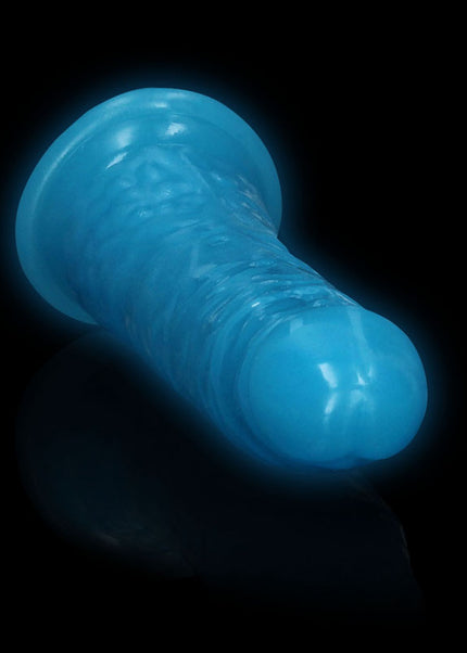 REALROCK 15.5 cm Slim Glow in the Dark Neon - Blue - Glow in Dark Blue 15.5 cm (6'') Dong
