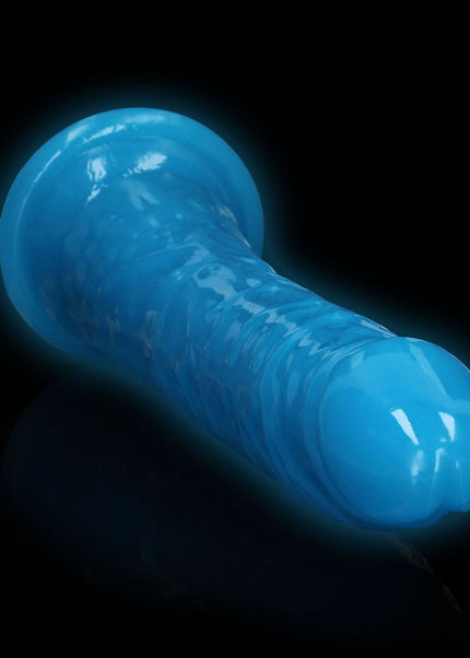 REALROCK 29 cm Slim Glow in the Dark Neon - Blue - Glow in Dark Blue 29 cm (11'') Dong