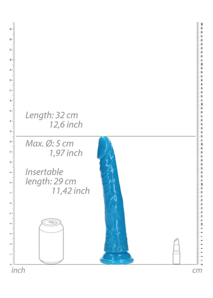 REALROCK 29 cm Slim Glow in the Dark Neon - Blue - Glow in Dark Blue 29 cm (11'') Dong