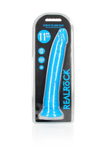 REALROCK 29 cm Slim Glow in the Dark Neon - Blue - Glow in Dark Blue 29 cm (11'') Dong