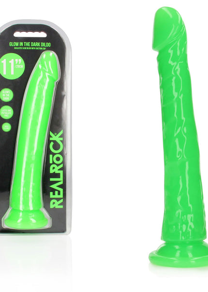 REALROCK 29 cm Slim Glow in the Dark Neon - Green - Glow in Dark Green 29 cm (11'') Dong
