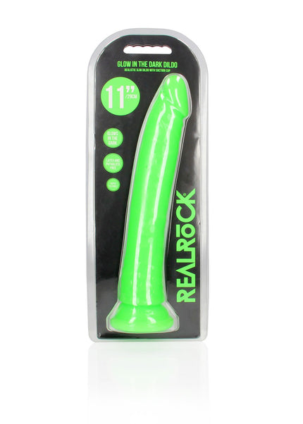 REALROCK 29 cm Slim Glow in the Dark Neon - Green - Glow in Dark Green 29 cm (11'') Dong