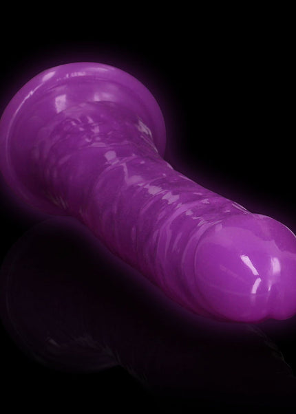 REALROCK 29 cm Slim Glow in the Dark Neon - Purple - Glow in Dark Purple 29 cm (11'') Dong