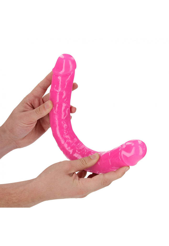 REALROCK 38 cm Double Dong Glow - Pink - Pink 38 cm (15'') Double Dong