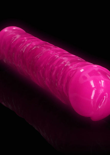 REALROCK 38 cm Double Dong Glow - Pink - Pink 38 cm (15'') Double Dong