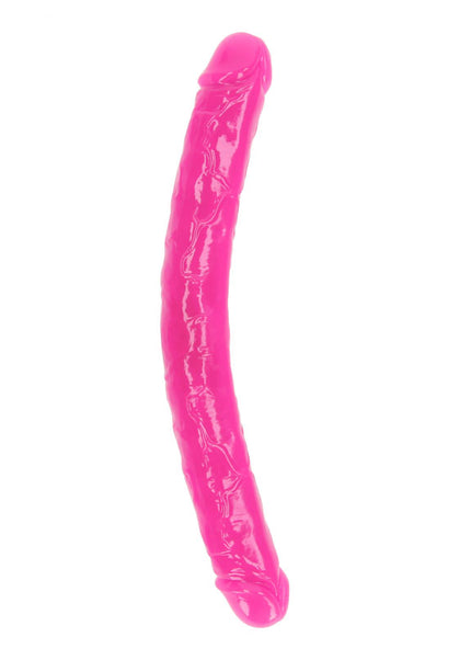 REALROCK 38 cm Double Dong Glow - Pink - Pink 38 cm (15'') Double Dong