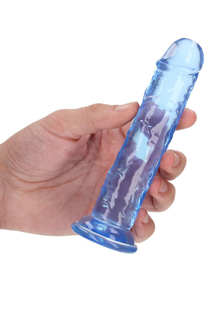 REALROCK 15.5 cm Straight Dildo - Blue - Blue 15.5 cm (6'') Dong