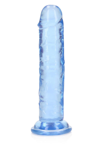 REALROCK 15.5 cm Straight Dildo - Blue - Blue 15.5 cm (6'') Dong
