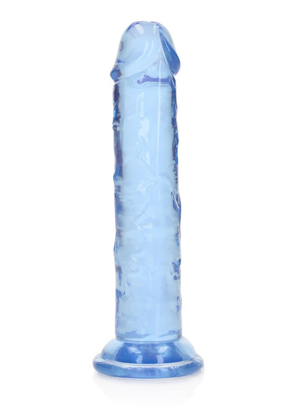 REALROCK 15.5 cm Straight Dildo - Blue - Blue 15.5 cm (6'') Dong